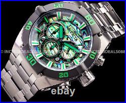 Invicta Men COALITION FORCES Chronograph Iridescent Green Dial Gunmetal Watch