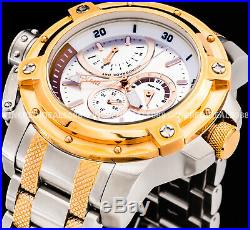 Invicta Men Coalition Forces Chronograph Rose Gold Silver Retrograde SS Watch