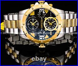 Invicta Men Coalition Forces Special Ops Black Gold Silver Multi Tone SS Watch