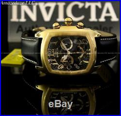 Invicta Men Dragon Lupah Swiss Chronograph Stainless Steel Leather Strap Watch