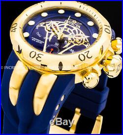 Invicta Men Envy Venom Viper Swiss Mvt Chronograph 18kt Gold Plate Blue Watch