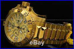 Invicta Men Excursion 50MM Swiss Movt 18K Gold Plated Chrono S. S Bracelet Watch