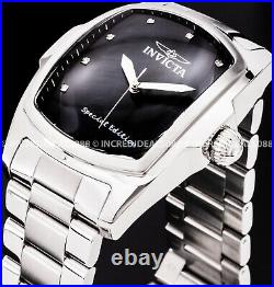 Invicta Men GRAND LUPAH DIAMOND Accent MOP Dial Silver Bracelet 47mm Bold Watch