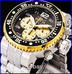 Invicta Men GRAND PRO DIVER COMBAT SEAL Chronograph Gold Black Silver 52MM Watch