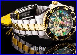 Invicta Men GRAND PRO DIVER DIAMOND ACCENT ABALONE Dial Silver Gold Watch