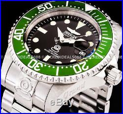 Invicta Men Grand Pro Diver Automatic Green Black Bezel Dial Silver 47mm Watch