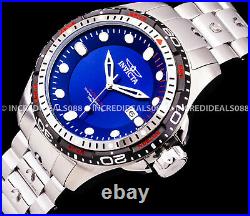 Invicta Men HYDROMAX AUTOMATIC NH35A Blue Dial Grey Bezel Silver 52mm SS Watch