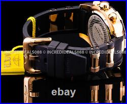 Invicta Men NAUTICAL BOLT CHRONOGRAPH Rose Gold Tone Black Strap CABLE SS Watch