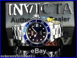Invicta Men Original Submariner Pro Diver Automatic Exhibition Blue DL SS Watch