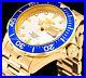 Invicta Men PRO DIVER 18Kt Dial Blue Case Bracelet Fashion Elegant GOLD Watch