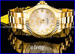 Invicta Men PRO DIVER 18k GOLD Plated Coin Edge Bezel EXTRA Bracelet SS Watch
