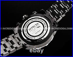 Invicta Men PRO DIVER CHRONOGRAPH Red Dial Silver Bezel Black Bracelet SS Watch