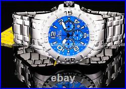 Invicta Men PRO DIVER SCUBA CHRONOGRAPH Blue Dial Silver Bracelet 48mm Watch