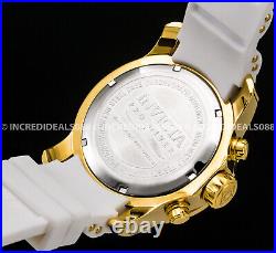 Invicta Men PRO DIVER SCUBA CHRONOGRAPH Gold Blue Silver Dial White Strap Watch