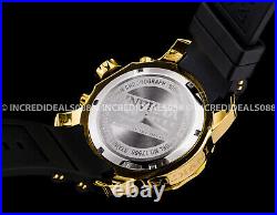 Invicta Men PRO DIVER SCUBA Chronograph Gold Tone Case Dial Black Strap Watch