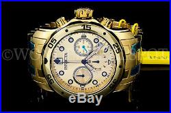 Invicta Men Pro Diver Scuba 18K Gold Plated Swiss Chrono S. S Bracelet Watch NEW