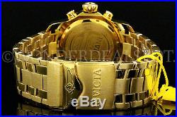 Invicta Men Pro Diver Scuba 18K Gold Plated Swiss Chrono S. S Bracelet Watch NEW