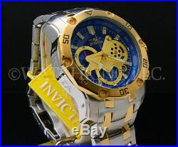 Invicta Men Pro Diver Scuba 3.0 Chrono 18K Gold Plated 2 ToneBlue Dial S. S Watch