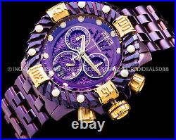 Invicta Men RESERVE GEARHEAD GEN II Swiss Chronograph 18K GOLD PURPLE Dial Watch