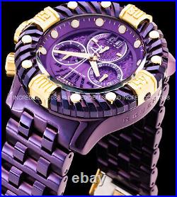 Invicta Men RESERVE GEARHEAD GEN II Swiss Chronograph 18K GOLD PURPLE Dial Watch