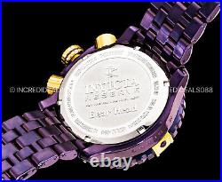 Invicta Men RESERVE GEARHEAD GEN II Swiss Chronograph 18K GOLD PURPLE Dial Watch