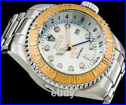 Invicta Men RESERVE SKULL HYDROMAX SWISS GMT Rose Gold Silver Dial 52mm Watch