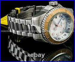 Invicta Men RESERVE SKULL HYDROMAX SWISS GMT Rose Gold Silver Dial 52mm Watch