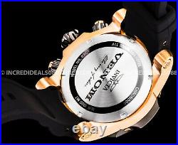 Invicta Men RESERVE VENOM SWISS Chronograph Rose Gold Black Dial Strap Watch