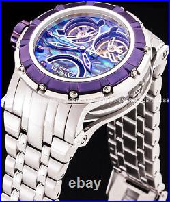 Invicta Men Reserve S1 Grand AUTOMATIC Abalone Purple Dial SILVER Diamond Watch