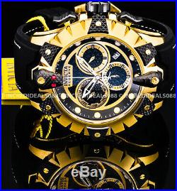 Invicta Men Reserve Viper Venom Swiss Chronograph 18K Gold Black Strap SS Watch