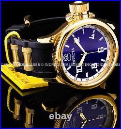 Invicta Men Russian Diver Swiss Chronograph 18Kt Gold Black Blue Dial 52mm Watch