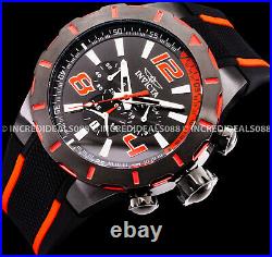 Invicta Men S1 RALLY TURBO CHRONOGRAPH Black Red Polyurethane Strap 53mm Watch