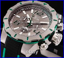 Invicta Men S1 RALLY TURBO Chronograph GUNMETAL Case Dial GREEN BLACK Watch