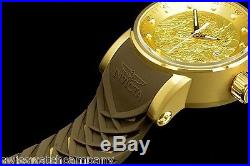 Invicta Men S1 Yakuza Dragon 24J Automatic 18K Matte Gold IP Brown Strap Watch