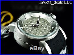 Invicta Men S1 Yakuza Dragon Automatic NH35A Silver Tone SS Silicone Strap Watch