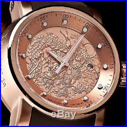 Invicta Men S1 Yakuza Dragon NH35A Automatic 18K Rose Gold IP Stainless St Watch