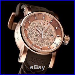 Invicta Men S1 Yakuza Dragon NH35A Automatic 18K Rose Gold IP Stainless St Watch