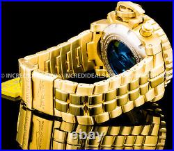 Invicta Men SEA HUNTER HIGH POLISH Black Dial 18K Gold Bracelet 58mm Watch