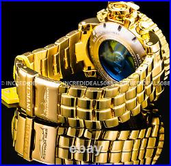 Invicta Men SEA HUNTER HIGH POLISH Green Dial 18K Gold Bracelet 58mm Watch 31427