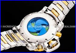 Invicta Men SEA HUNTER SWISS CHRONOGRAPH Silver 18K Gold Black Dial 58mm Watch