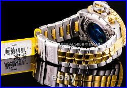 Invicta Men SEA HUNTER SWISS CHRONOGRAPH Silver 18K Gold Black Dial 58mm Watch