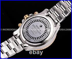 Invicta Men SPECIALTY CHRONOGRAPH Black Dial Rose Tone & Silver Bracelet Watch