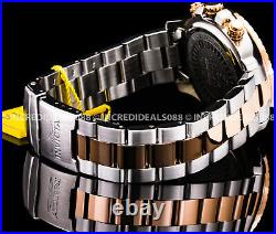 Invicta Men SPECIALTY CHRONOGRAPH Black Dial Rose Tone & Silver Bracelet Watch