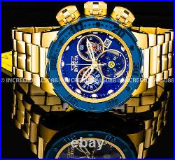 Invicta Men SUBAQUA SEA DRAGON Swiss Chronograph Blue Dial Bezel 18Kt Gold Watch