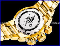 Invicta Men SUBAQUA SEA DRAGON Swiss Chronograph Blue Dial Bezel 18Kt Gold Watch