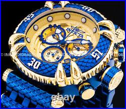 Invicta Men SUBAQUA TALON CHRONOGRAPH 18K Gold Dial Blue Label Bracelet SS Watch