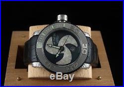Invicta Men Sea Hunter Sw200 Automatic Black Mop White Mosaic Dial Watch-RARE