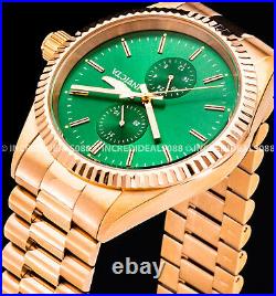 Invicta Men Specialty JUBILEE GREEN Dial ROSE GOLD Bracelet 43mm SS Watch