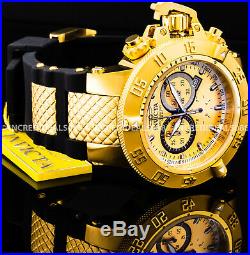 Invicta Men Subaqua Noma III Swiss Chronograph 18Kt Gold Case Black Strap Watch