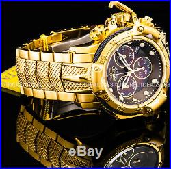 Invicta Men Subaqua Swiss Chronograph MOP Black Dial 18Kt Gold Watch 1 Slot Box